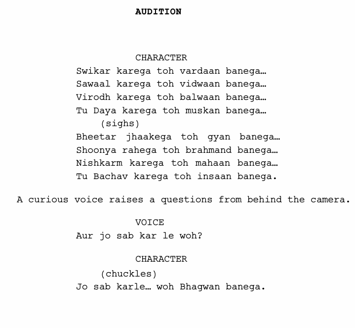 Dialog script
